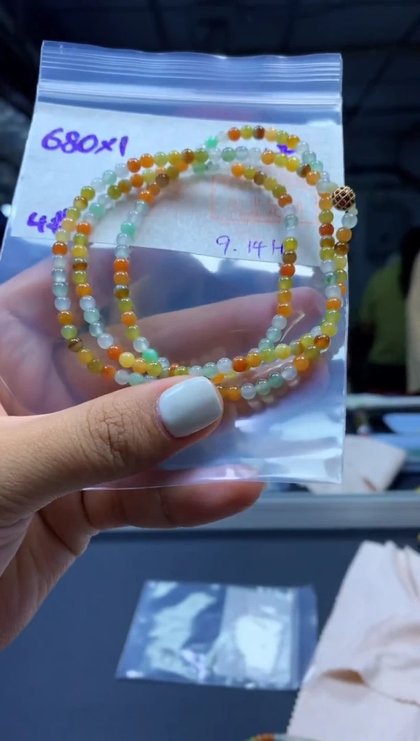 未镶嵌定制翡翠珠串680#元-毛货需精细抛光