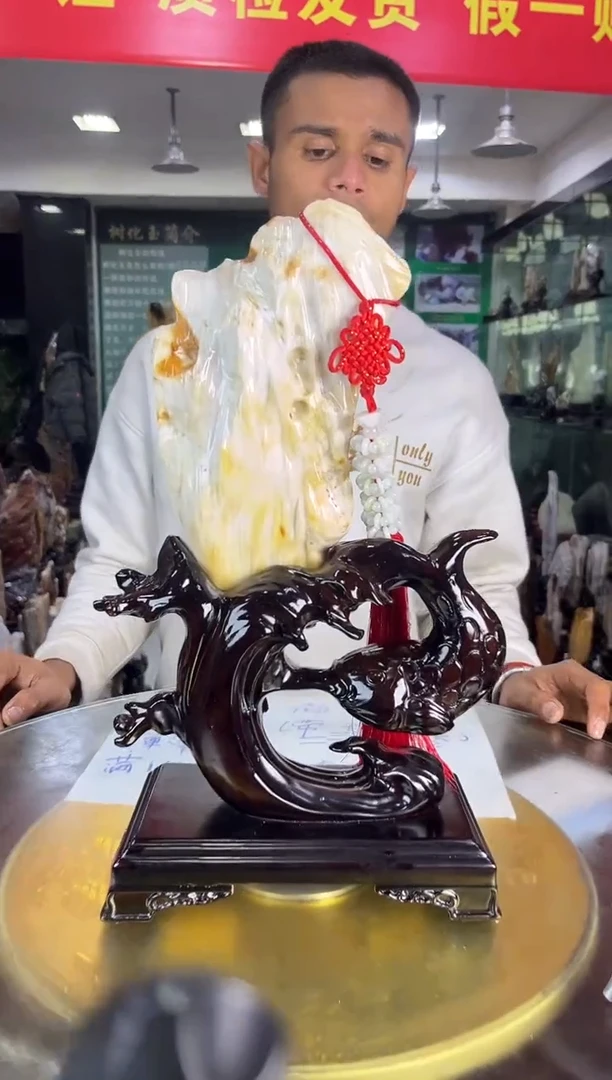 未镶嵌珠宝奇石硅化玉缅甸天然树化玉精品摆件