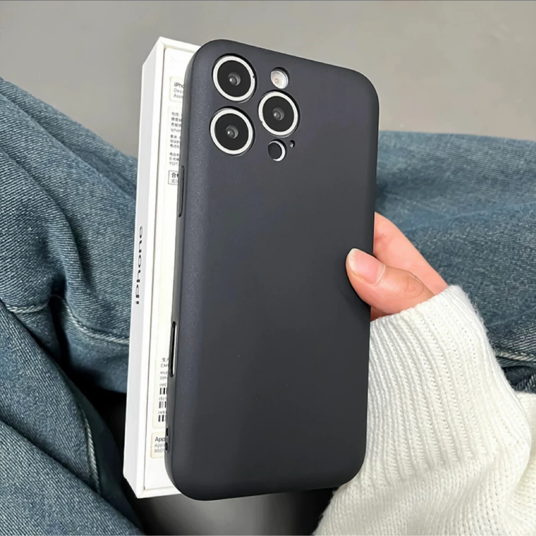 BANCA一体新款高级纯色简约适用16promax苹果15手机壳14/13软糯12