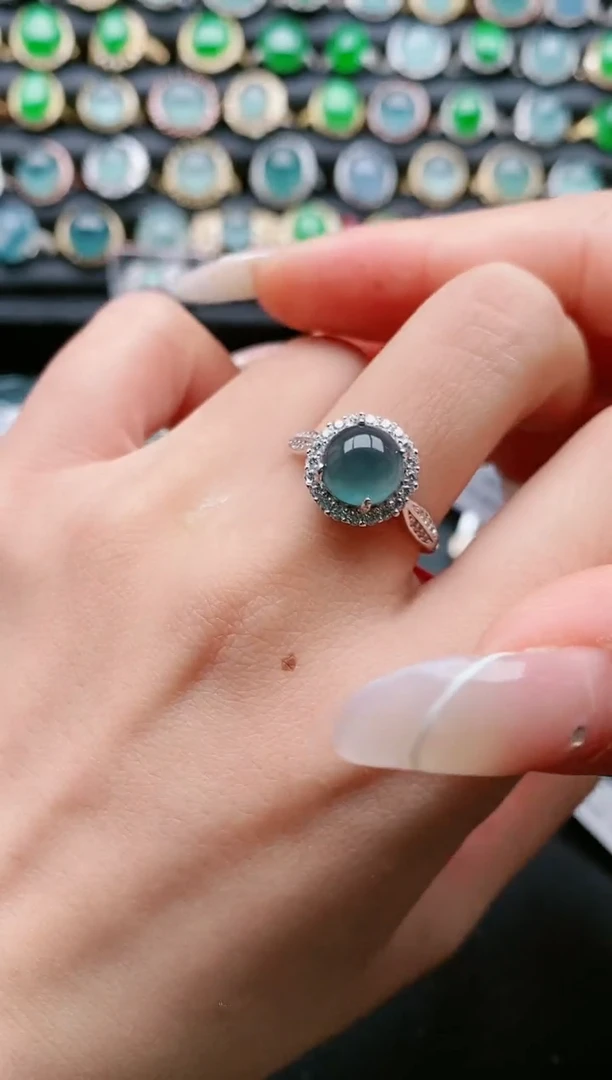 【闪购商品】翡翠戒指银S925镶嵌111111