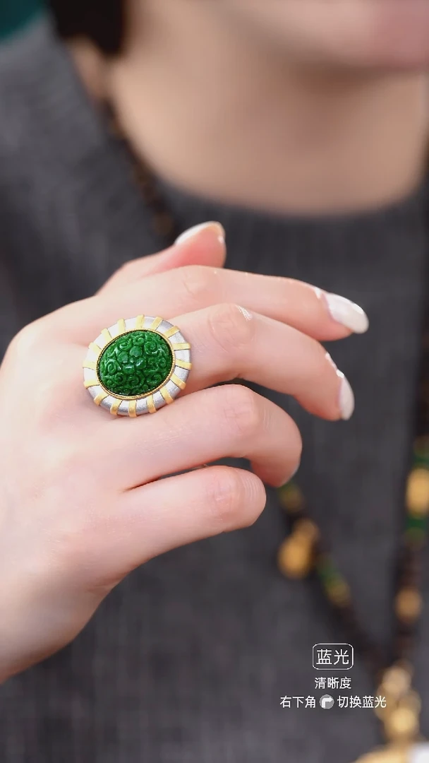 颈饰未镶嵌翡翠戒指5