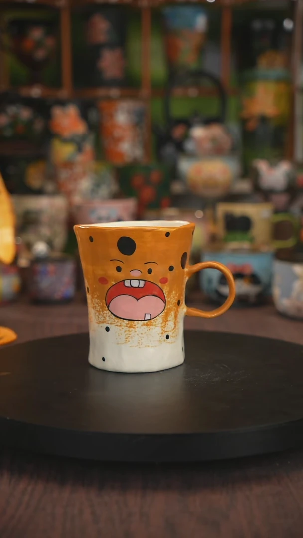 杯子手绘釉下彩