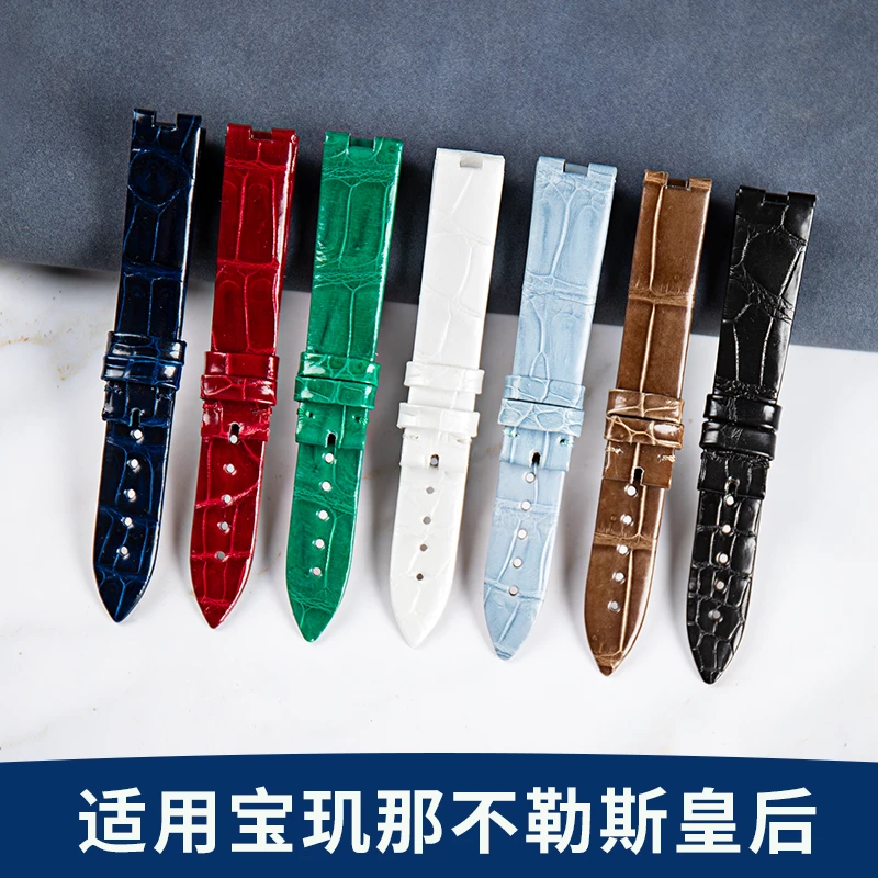 金鳄适用宝玑那不勒斯皇后表带8908鳄鱼皮8928真皮8918手表带