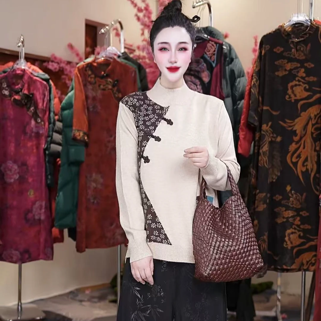 百搭时尚潮流休闲气质显瘦轻奢女款针织衫1011