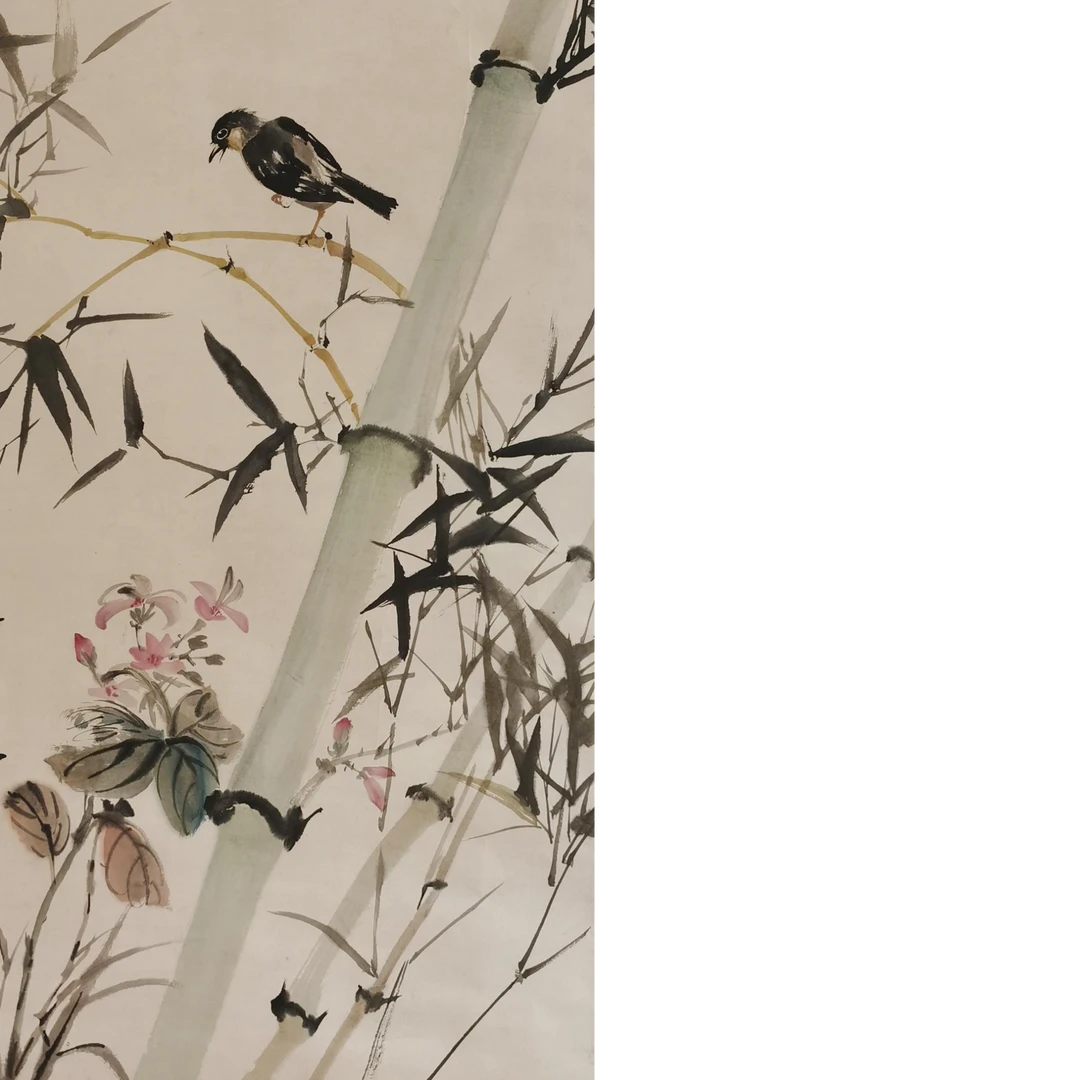 【辽拍】V250709-2-798《花鸟》（5.8平尺) 纸本镜片 ws1219