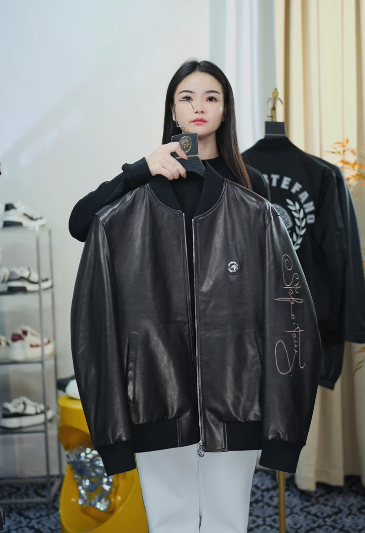 绵羊皮加白鹅绒男装25111