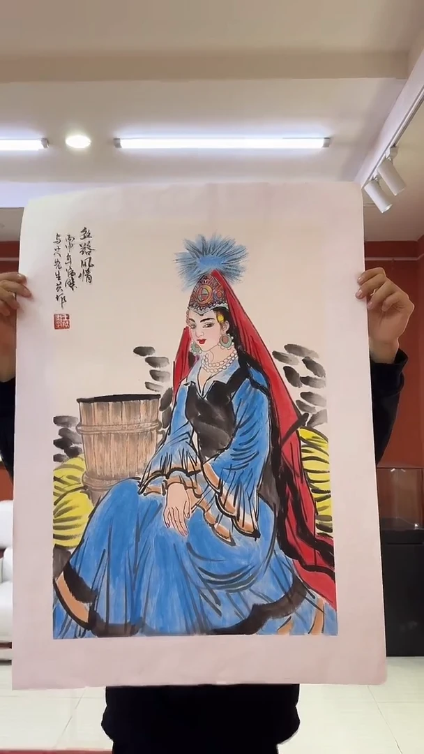 国画王炳杰手绘绘画作品24-22