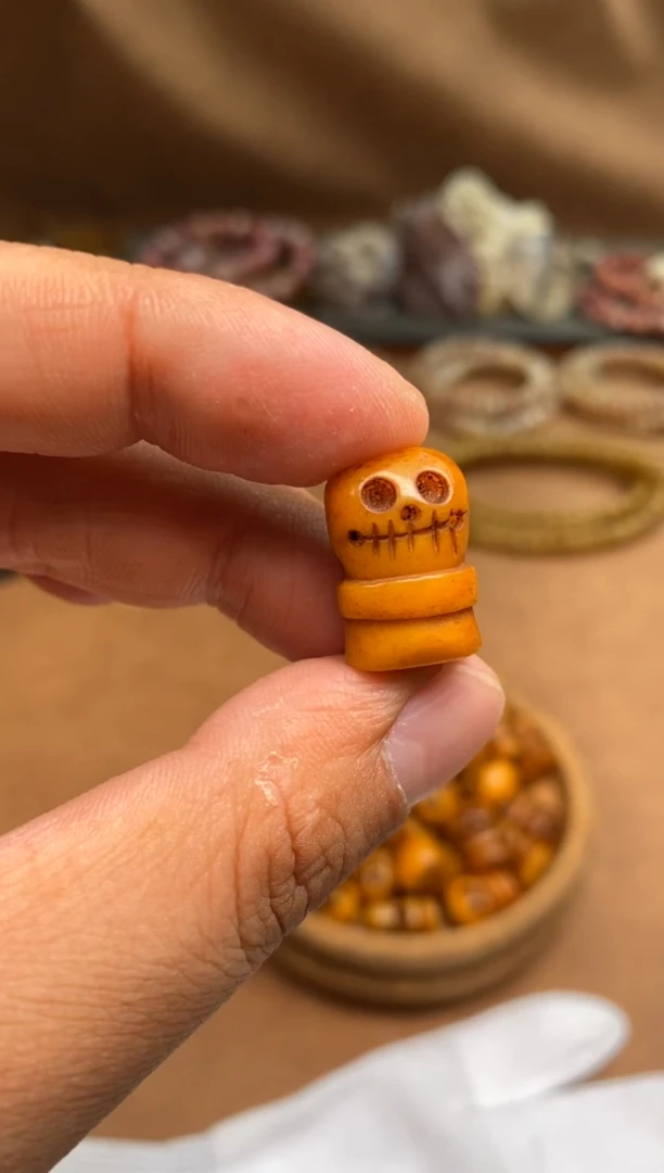 其他牛骨P373-玉化印章-有棕裂