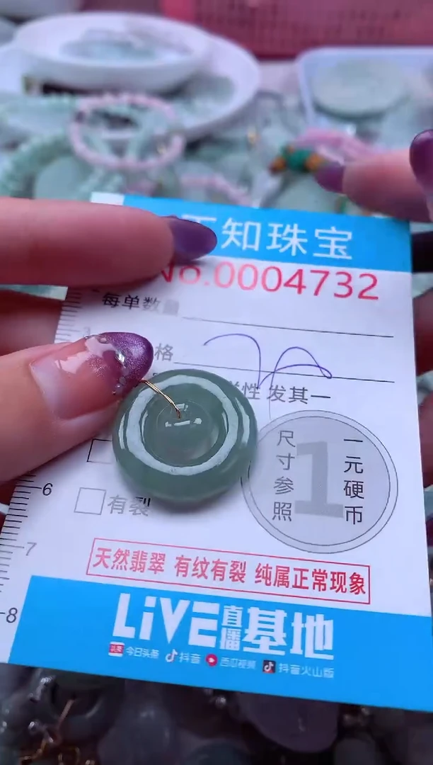 翡翠未镶嵌吊坠(不含链)4732