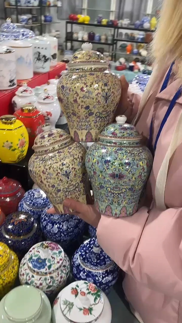 【闪购商品】摆件陶瓷茶叶罐罐密封罐