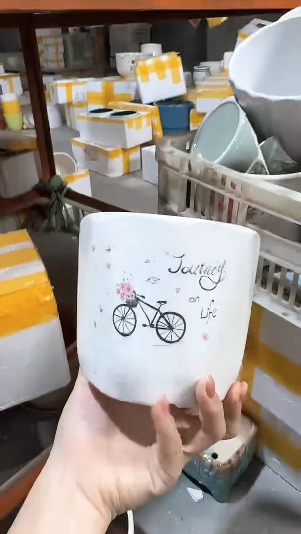 高温陶瓷花盆+E25