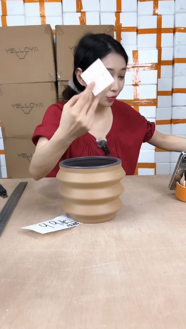 肚肚盆棕色小号15x14