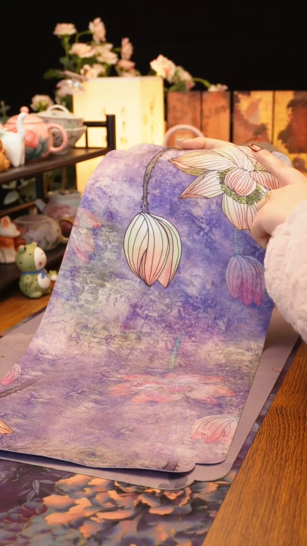 【闪购商品】紫色荷花茶席······