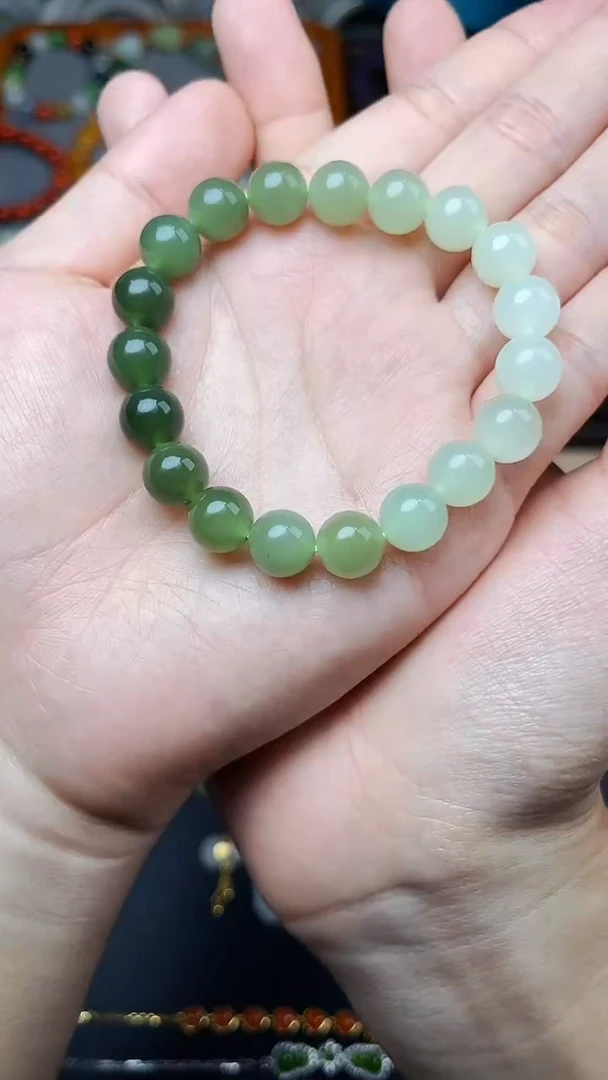 未镶嵌手串和田玉渐变手串 06
