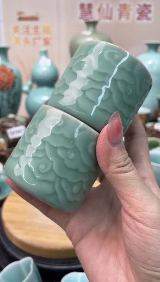 慧仙青瓷纯手工 2个 特价福利 微瑕 慧仙青瓷