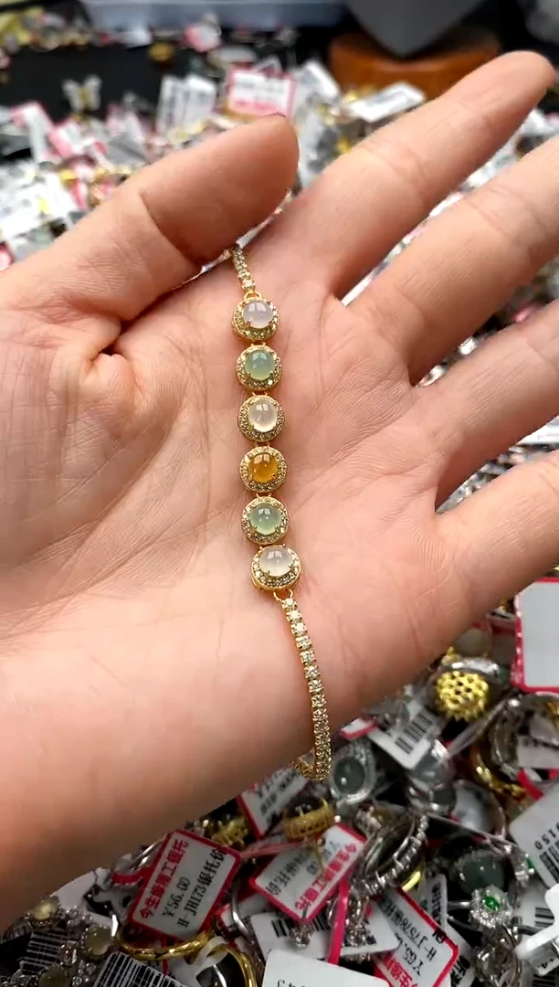 【闪购商品】翡翠戒指银S925镶嵌66666666      5