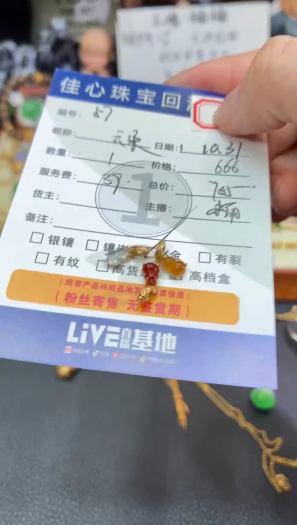 颈饰18K金镶嵌翡翠云**️翡翠——1031057