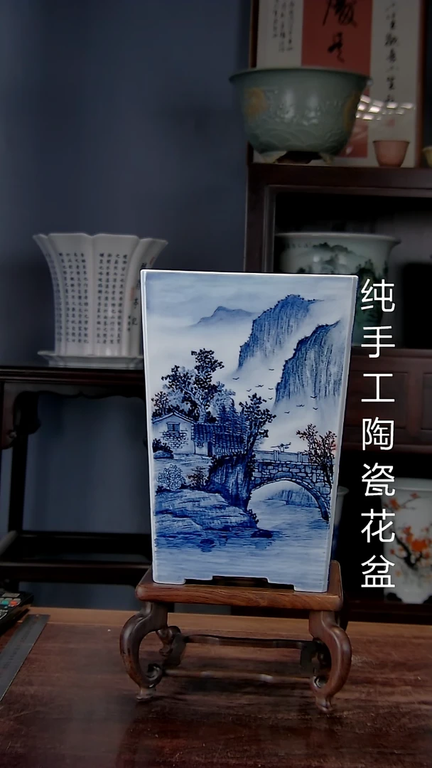景德镇手工陶瓷花盆