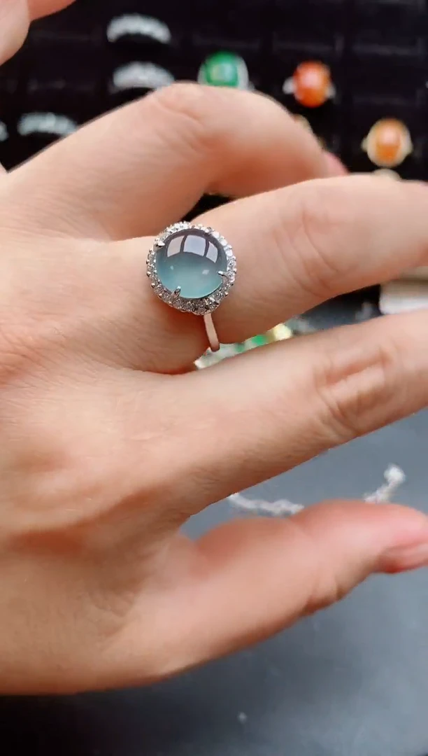 【闪购商品】翡翠戒指银S925镶嵌12121