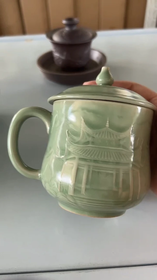 龙泉云间青瓷小米茶器