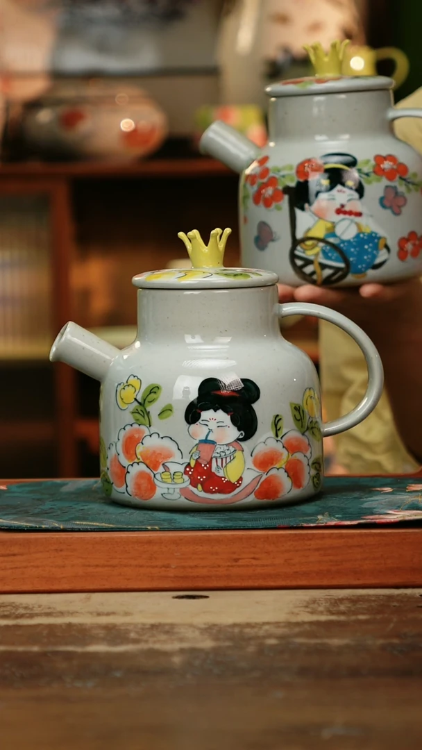 瓷片景德镇纯手工釉下彩精品茶具水杯