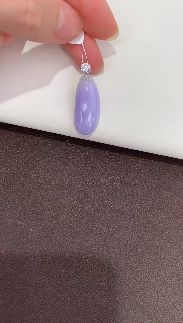 颈饰18K金镶嵌翡翠天然缅甸a货翡翠(多样性发其一