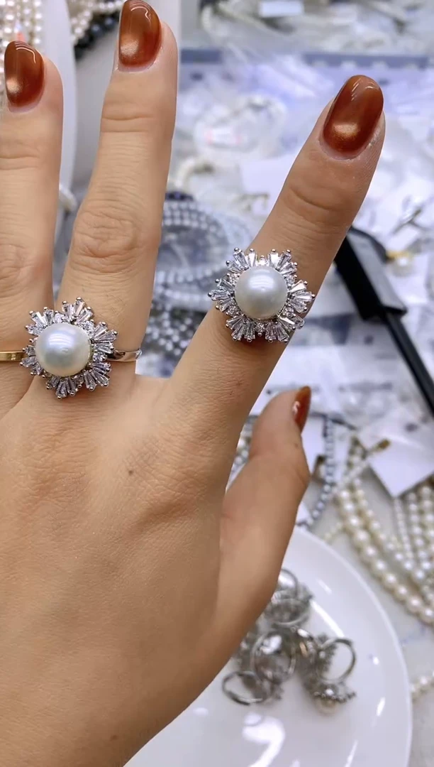 未镶嵌1淡水珍珠戒指