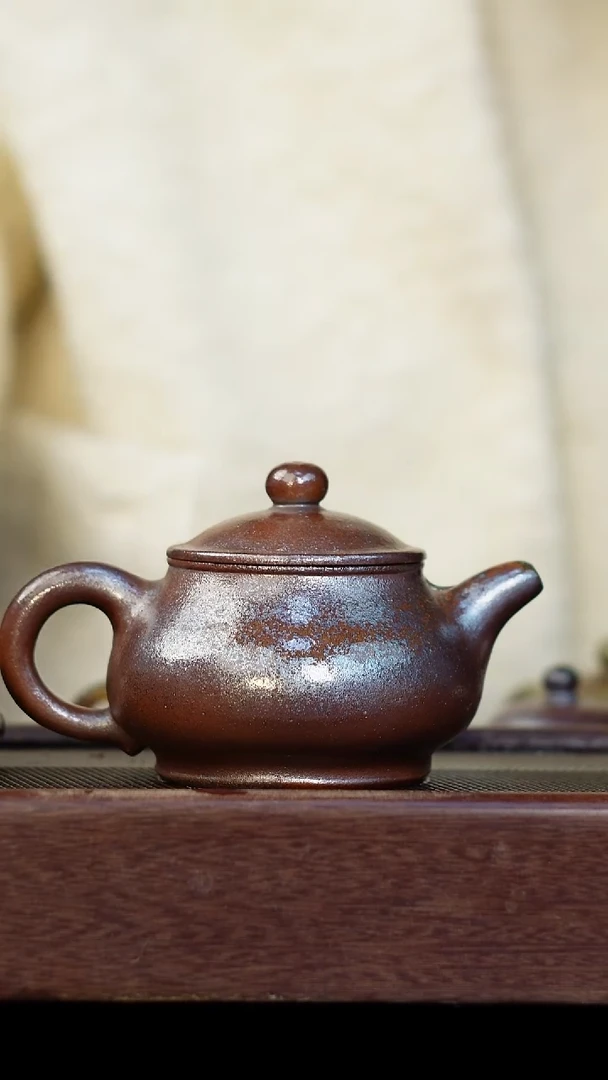 茶壶紫砂柴烧紫砂 潘壶250cc