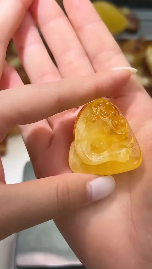 裸石琥珀未镶嵌琥珀蜜蜡吊坠