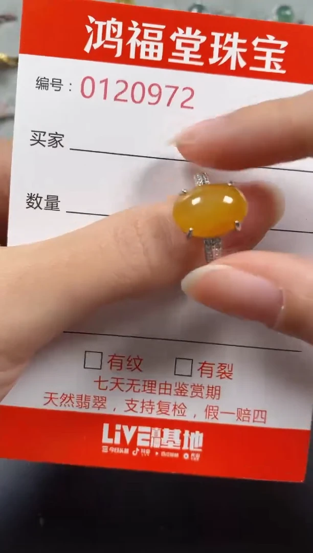 银S925镶嵌戒指翡翠0972