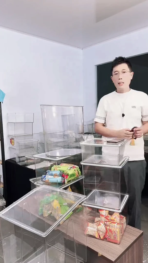 PET盖子款40*30*30 钢化玻璃盖 3套