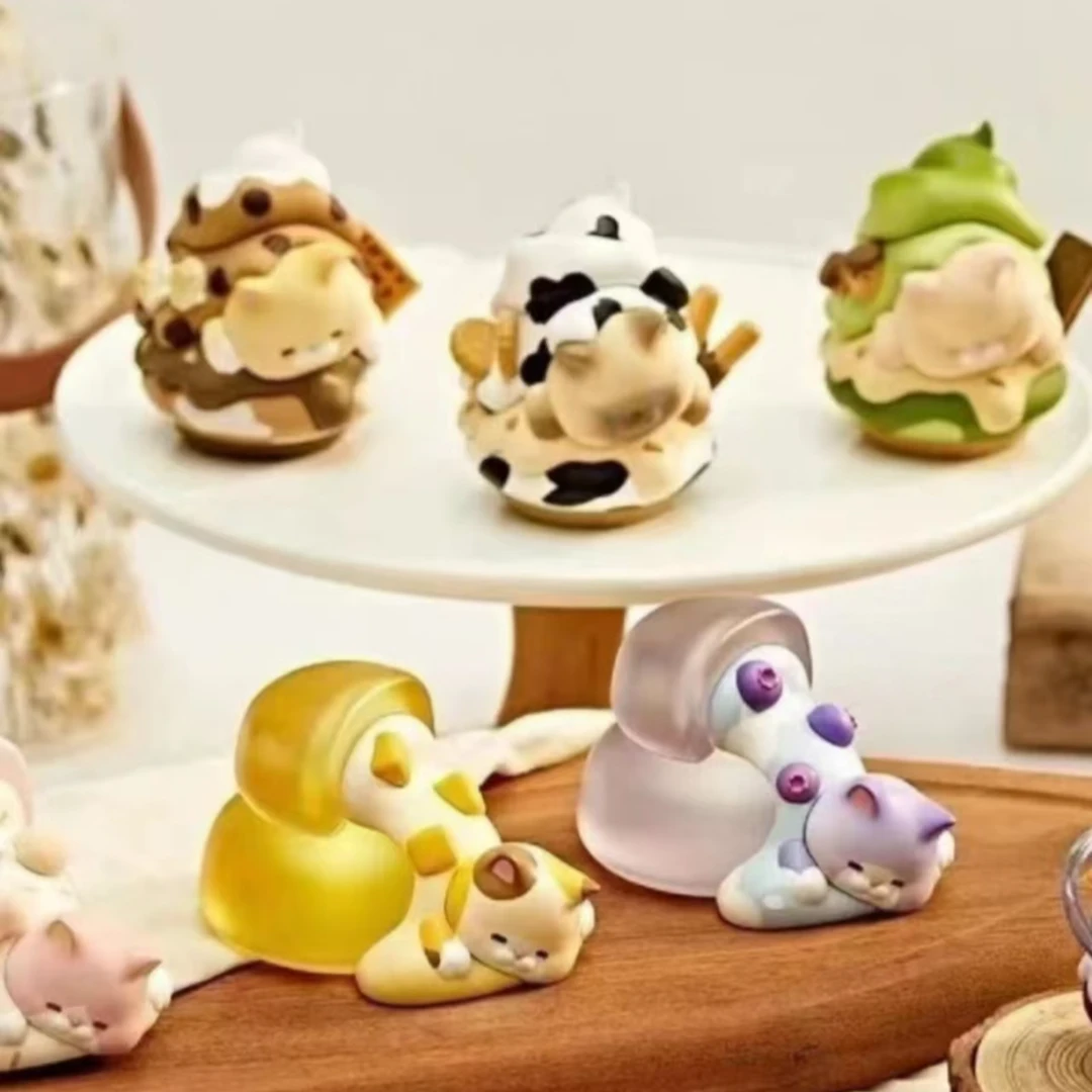 【丫丫爱拆盒】午后茶点系列潮玩盲盒猫猫可爱摆件