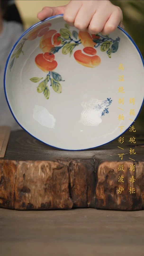 瓷片景德镇高温釉下彩可微波烤箱洗碗机