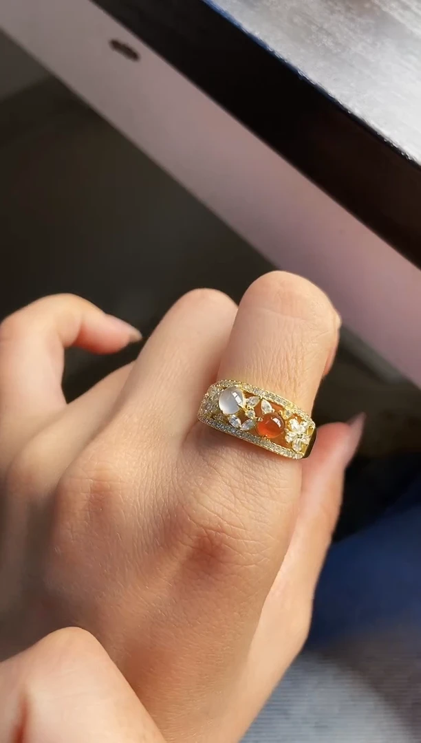 银S925镶嵌戒指翡翠12