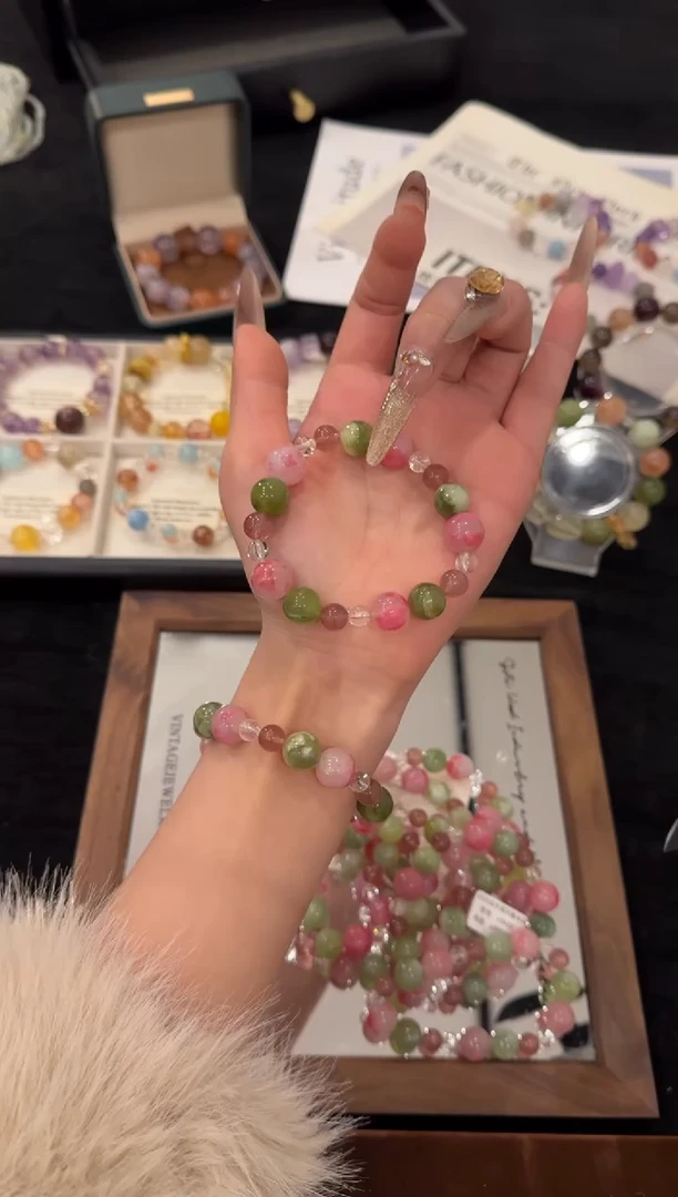 未镶嵌手链水晶青提芭乐x2402