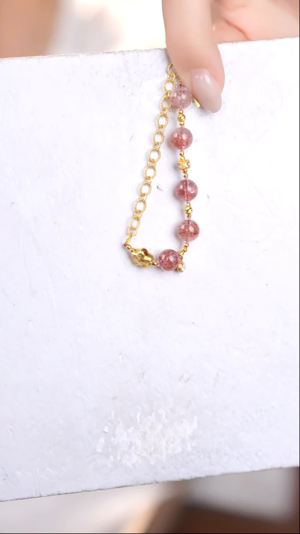 18K金镶嵌手链水晶@