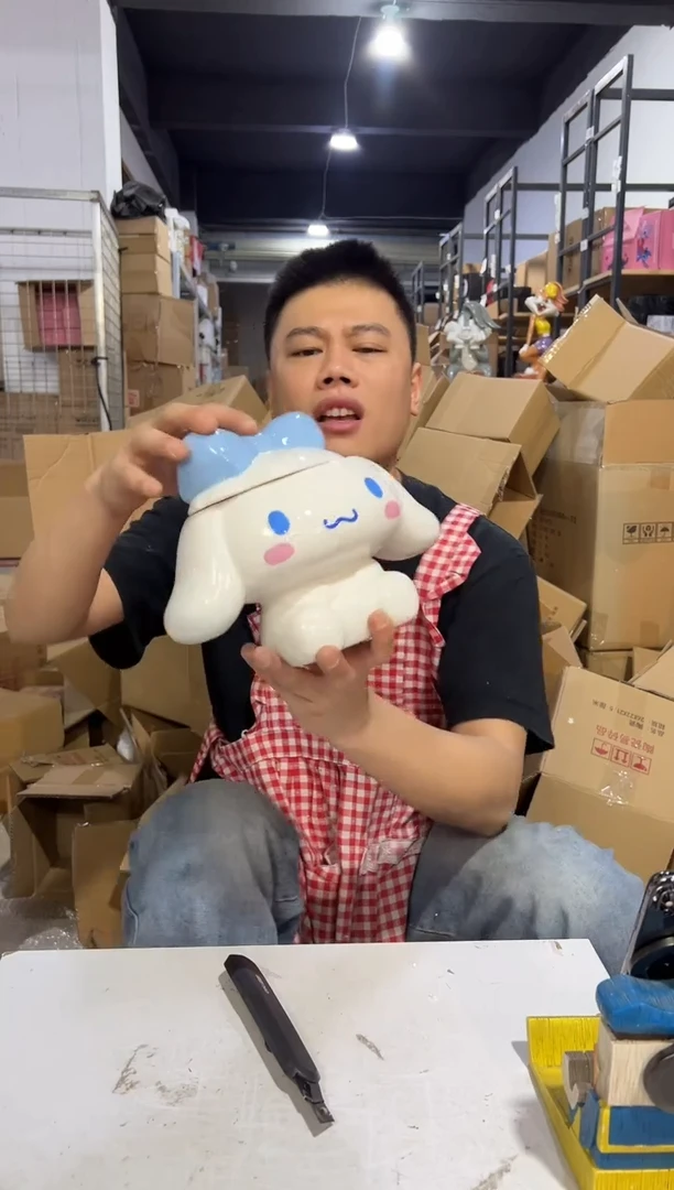 瓷片陶瓷玉桂狗储物罐