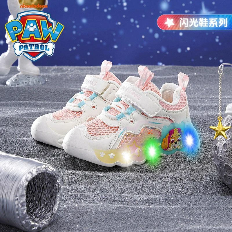 汪汪队立大功运动灯鞋女防滑ol运动鞋男童夏季小童男透气鞋休闲