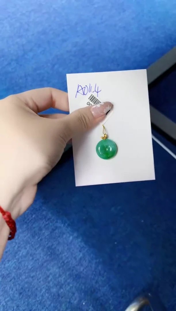 翡翠18K金镶嵌颈饰0000000000