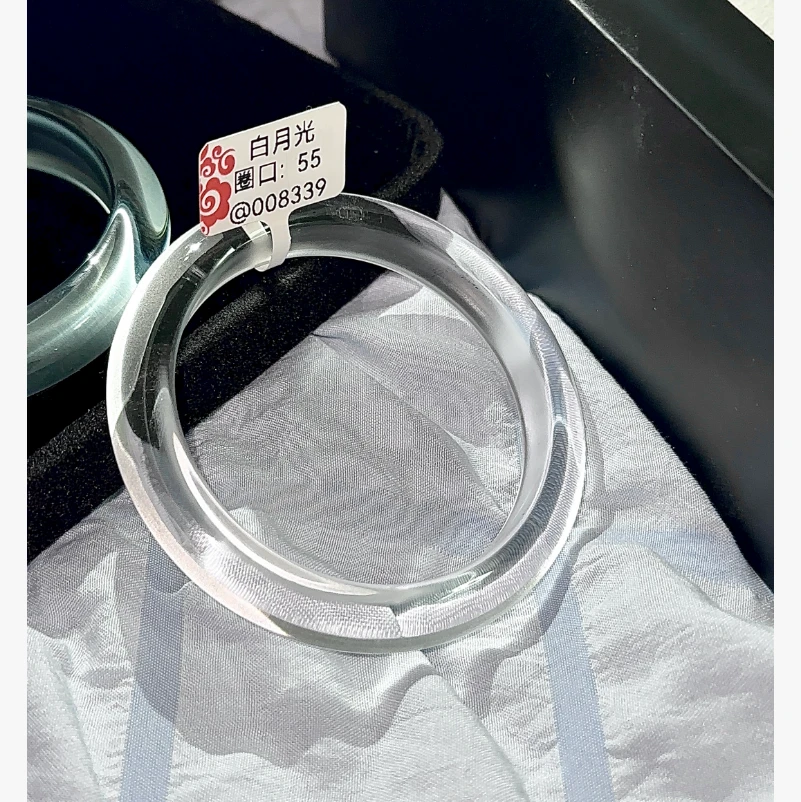 水晶白月光荔枝冻水晶手镯工艺水晶饰品