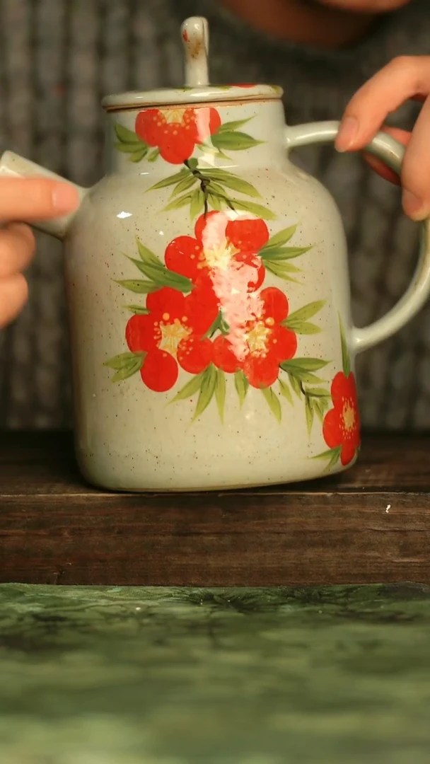 陶瓷青诗集手工手绘瓷器