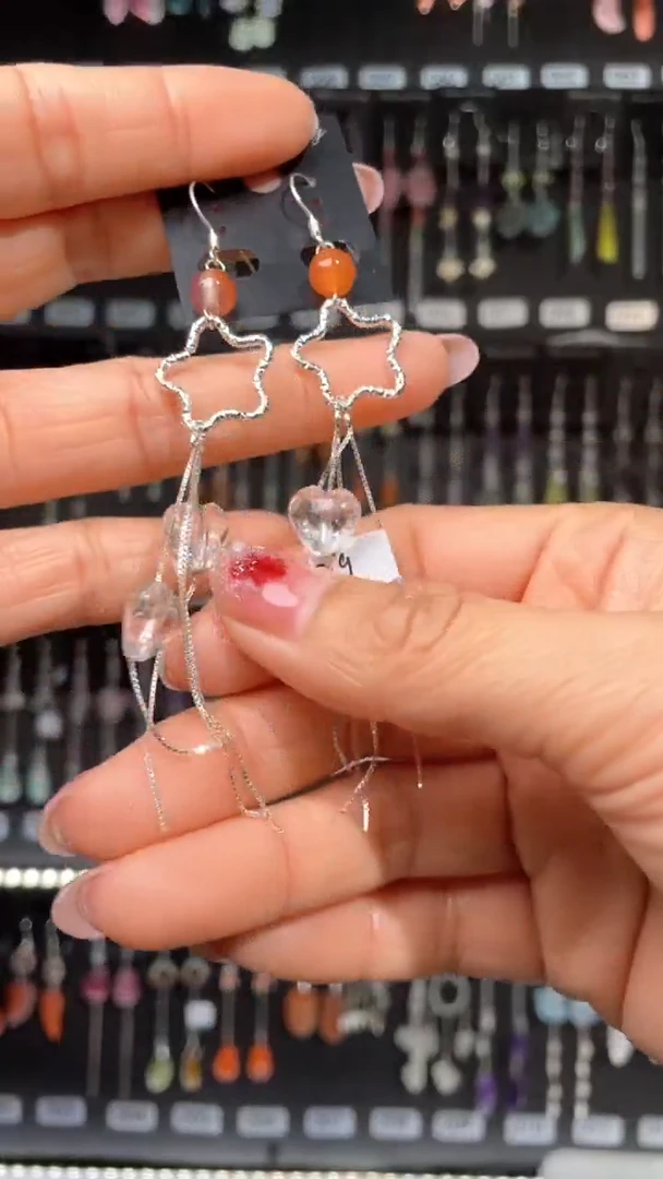 紫晶耳饰银S925镶嵌 奶糖味的熊