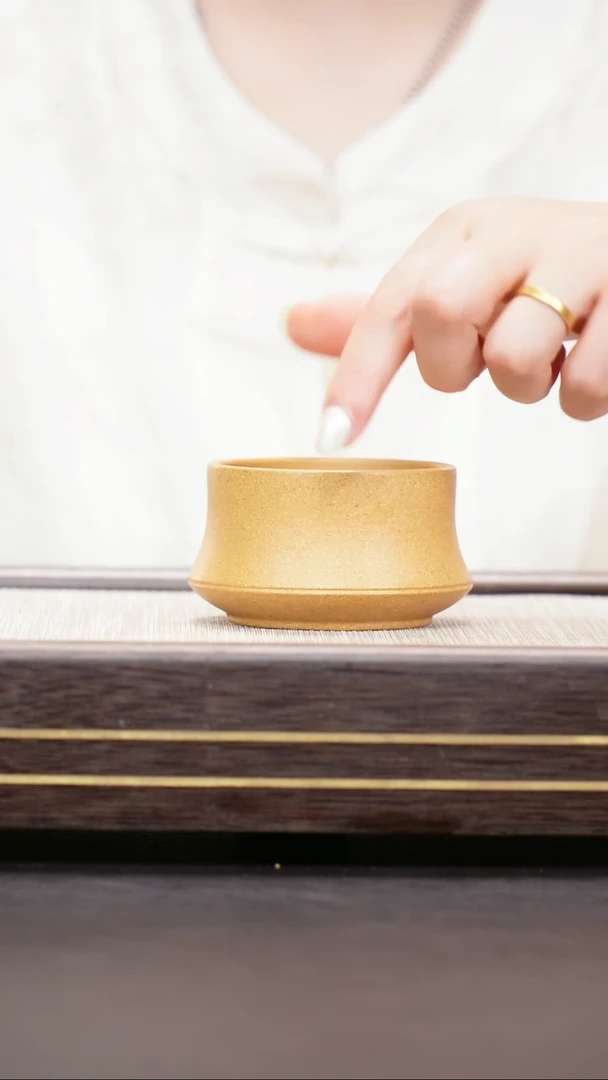 茶壶紫砂黄金段泥  柱础杯