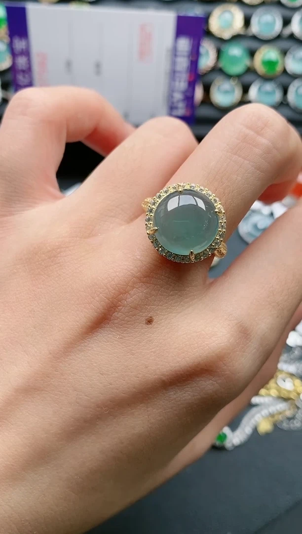 【闪购商品】翡翠戒指银S925镶嵌111111