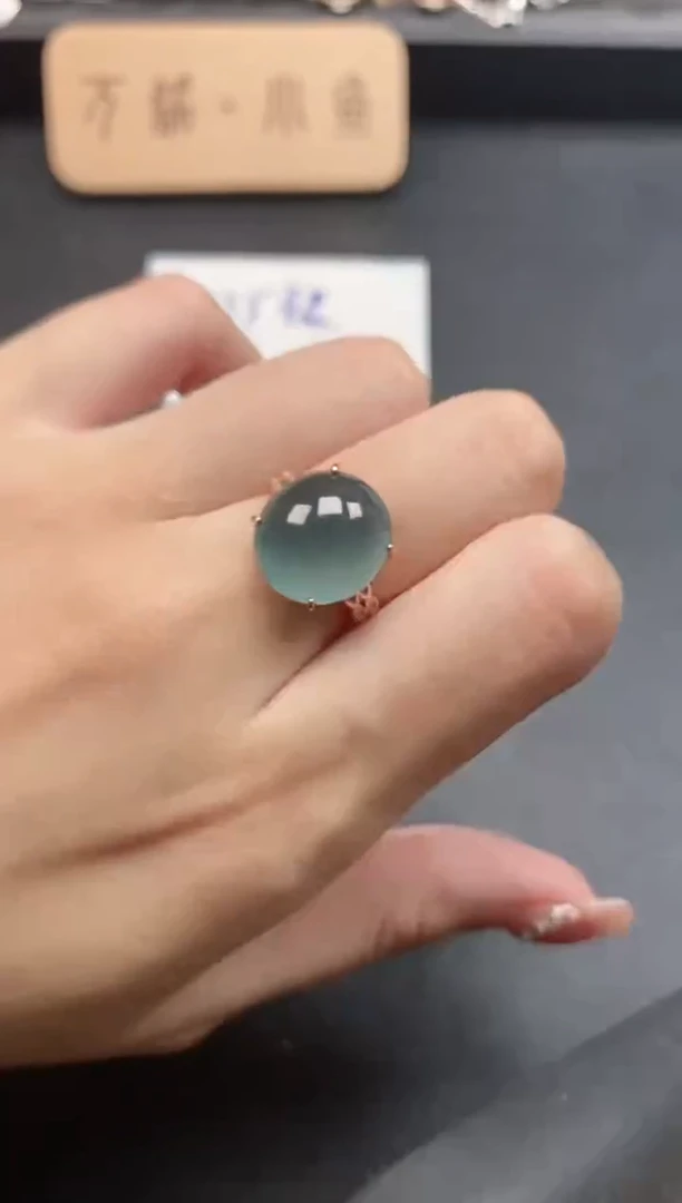 银S925镶嵌戒指翡翠51511