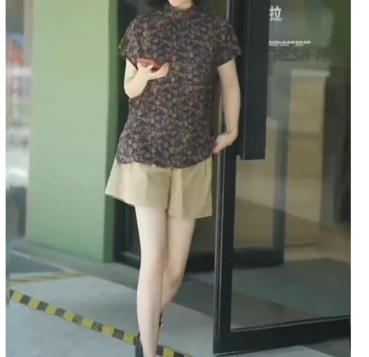 2025春季新款网红同款洋气减龄气质休闲上衣短裤女晓3
