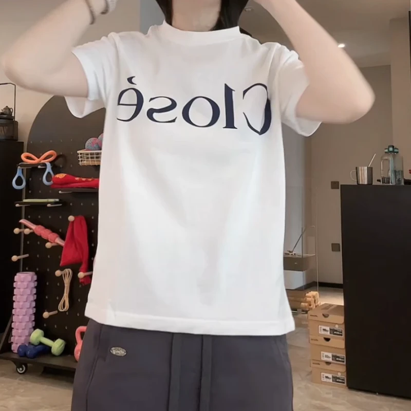 2025春夏新款设计感百搭气质时尚圆领短袖上衣 LK2503463