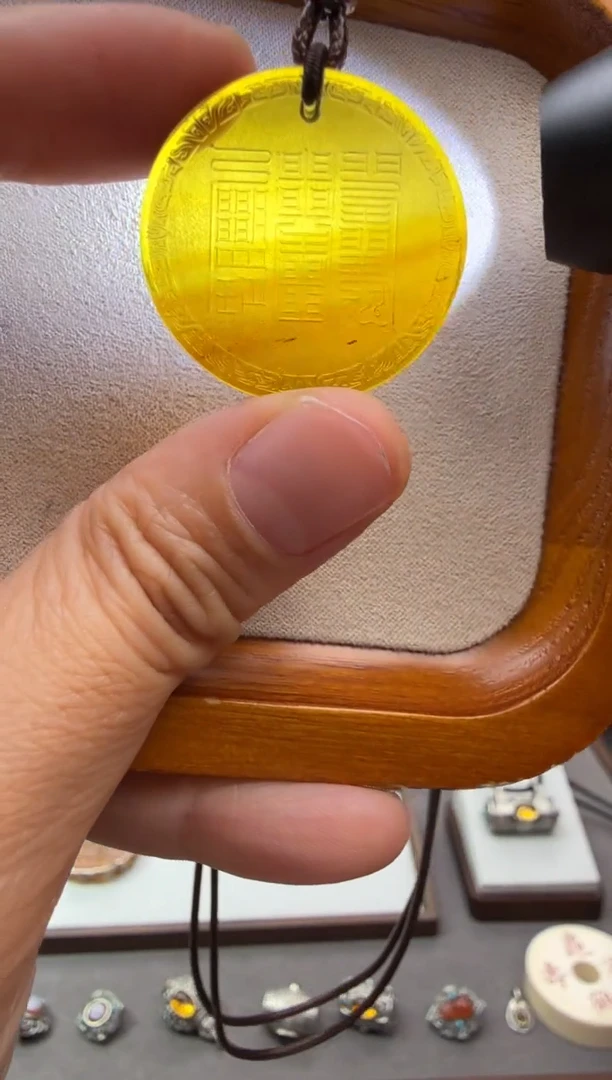 未镶嵌颈饰琥珀睡眠吊坠12