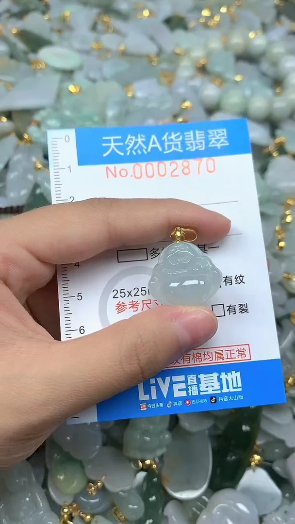 颈饰未镶嵌翡翠净货挂件-2870