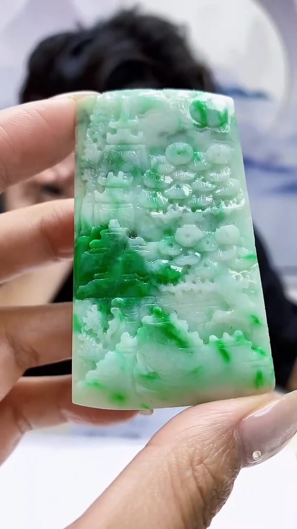 定制翡翠未镶嵌5145MM-毛货挂件53